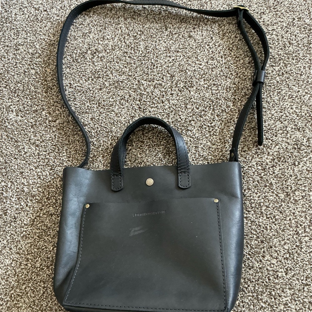 Portland Leather Mini crossbody tote